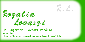 rozalia lovaszi business card